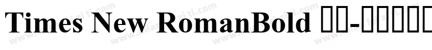 Times New RomanBold 粗体字体转换